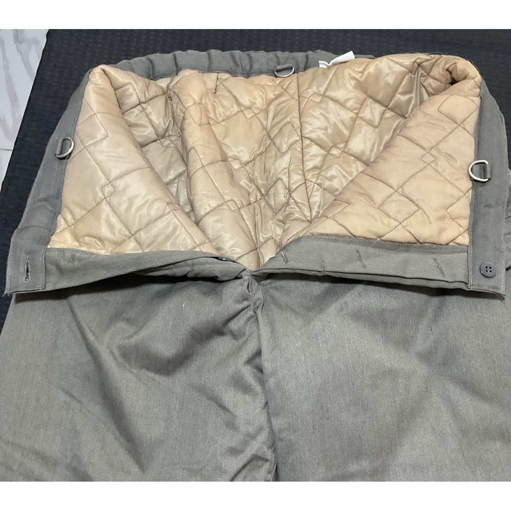 Military Pants Mens sg56 Gray Insulated‎ Quilted Lined Elastic Waist Button Fly - Picture 5 of 9